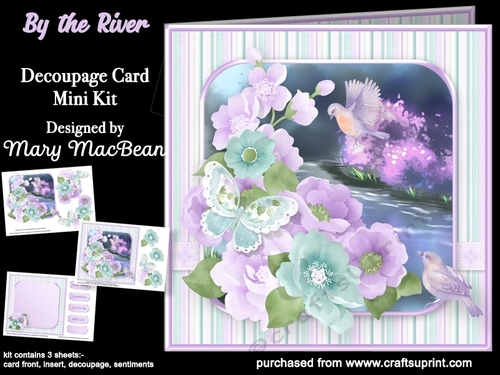 By the River - Decoupage Card Mini Kit