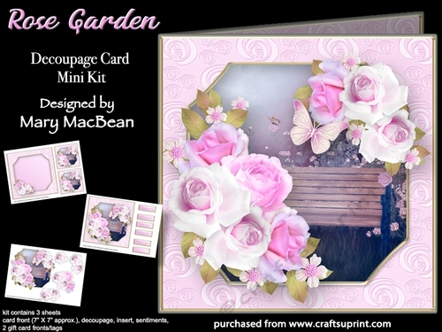 Rose Garden - Decoupage Card Mini Kit