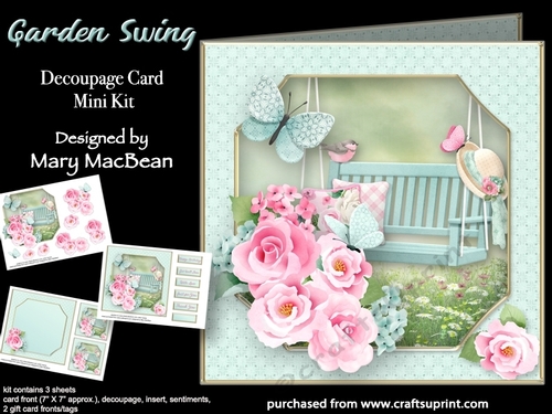 Garden Swing - Decoupage Card Mini Kit