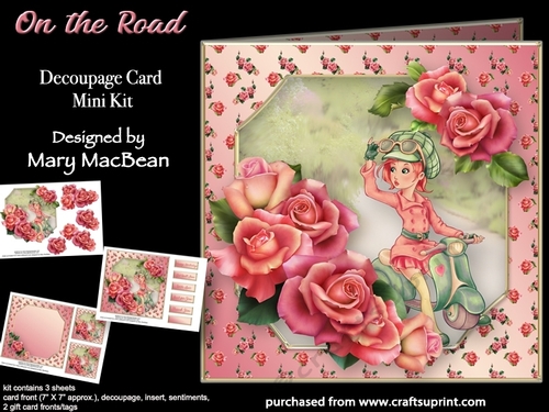 On the Road - Decoupage Card Mini Kit