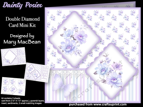Dainty Posies - Double Diamond Card Mini Kit