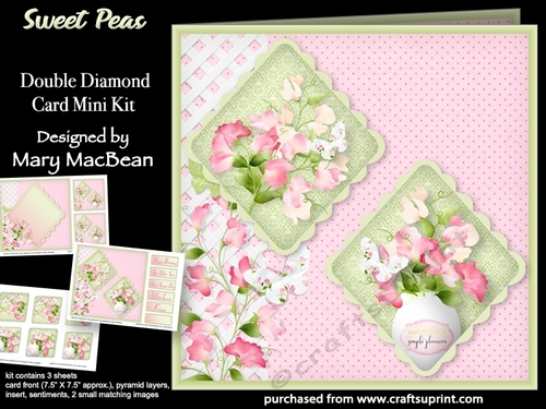 Sweet Peas - Double Diamond Card Mini Kit