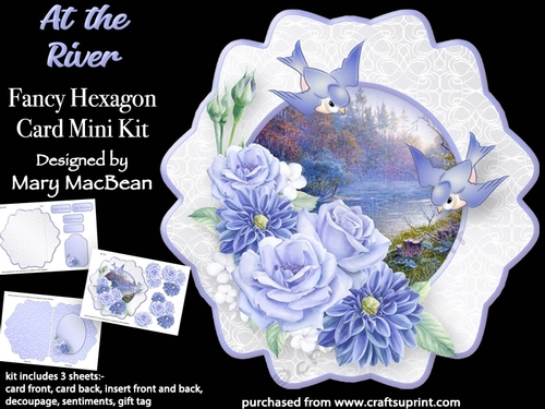 At the River - Fancy Hexagon Card Mini Kit