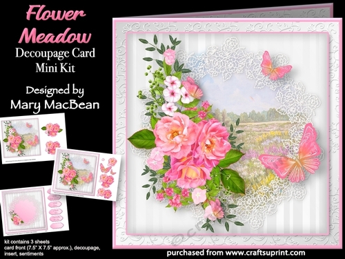 Flower Meadow - Decoupage Card Mini Kit