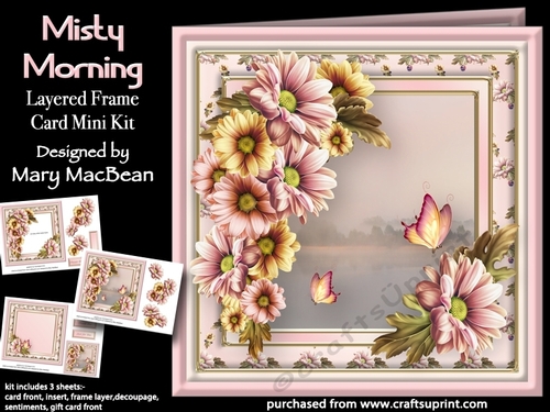 Misty Morning - Layered Frame Card Mini Kit