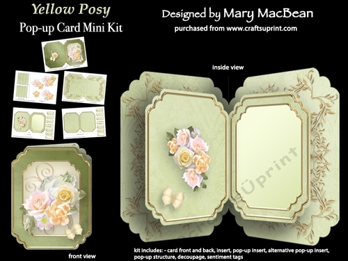 Yellow Posy - Pop-up Card Mini Kit