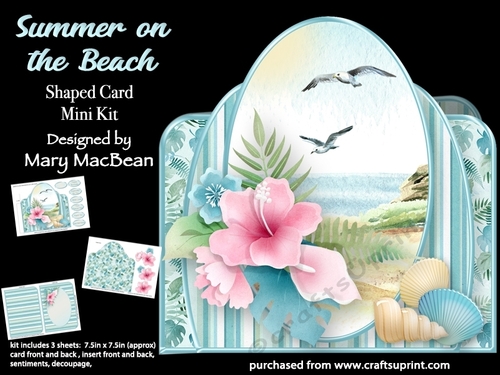 Summer on the Beach - Shaped Card Mini Kit