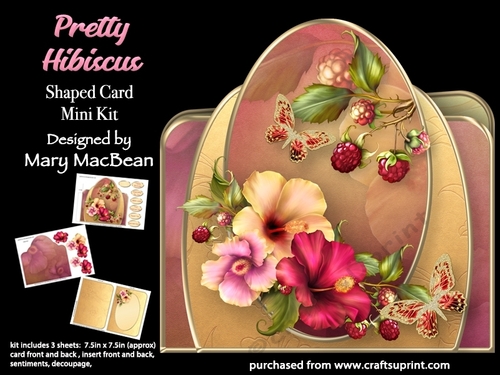 Pretty Hibiscus - Shaped Card Mini Kit