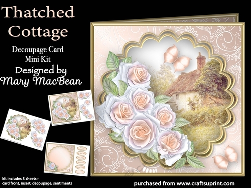 Thatched Cottage - Decoupage Card Mini Kit
