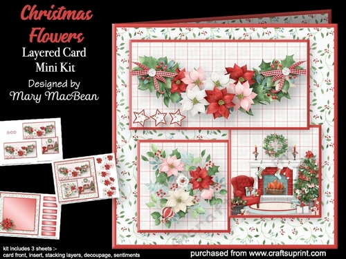 Christmas Flowers - Layered Card Mini Kit