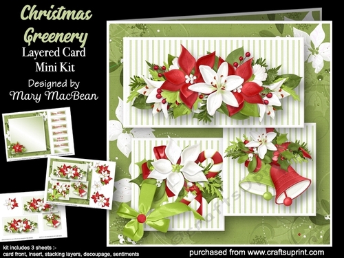 Christmas Greenery - Layered Card Mini Kit