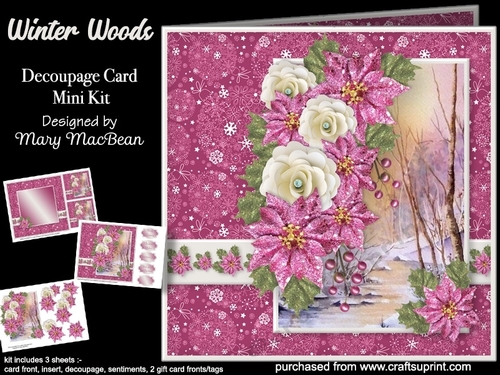 Winter Woods - Decoupage Card Mini Kit