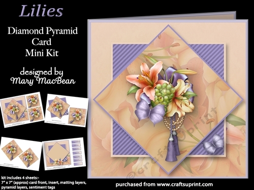 Lilies - Diamond Pyramid Card Mini Kit