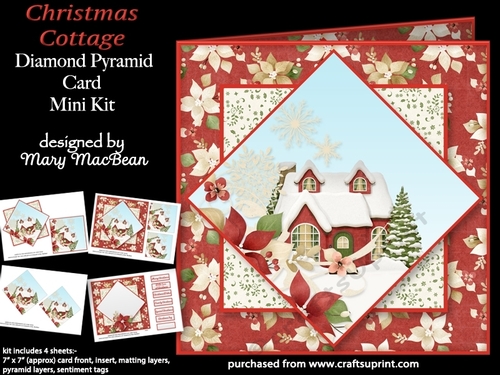 Christmas Cottage - Diamond Pyramid Card Mini Kit