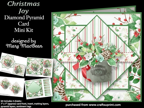 Christmas Joy - Diamond Pyramid Card Mini Kit