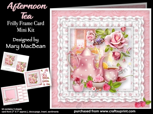 Afternoon Tea - Frilly Frame Card Mini Kit