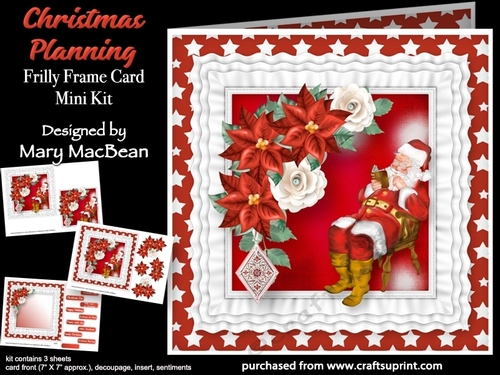 Christmas Planning - Frilly Frame Card Mini Kit