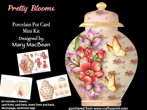 Pretty Blooms - Porcelain Pot Card Mini Kit