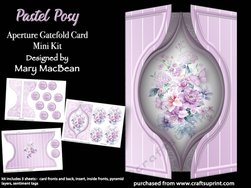 Pastel Posy - Aperture Gatefold Card Mini Kit
