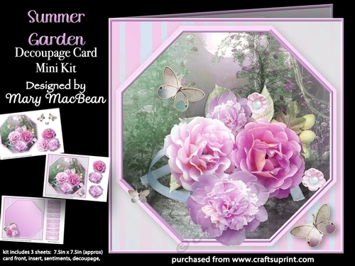 Summer Garden - Decoupage Card Mini Kit