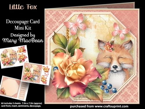 Little Fox - Decoupage Card Mini Kit