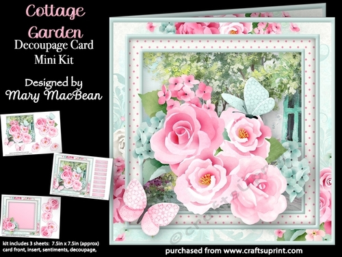 Cottage Garden - Decoupage Card Mini Kit
