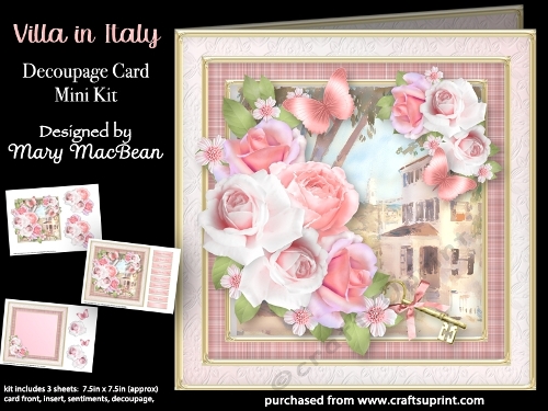 Villa in Italy - Decoupage Card Mini Kit