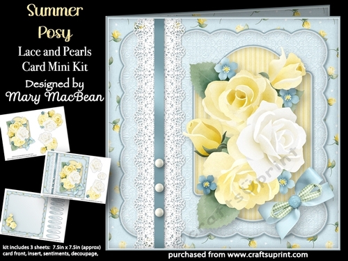 Summer Posy - Lace and Pearls Card Mini Kit