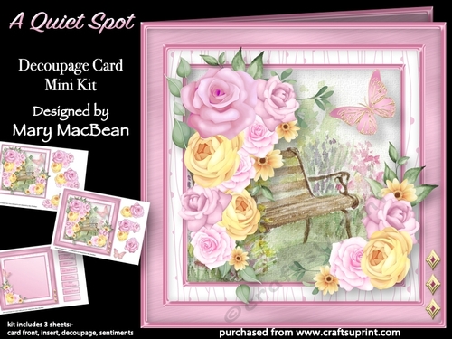 A Quiet Spot - Decoupage Card Mini Kit
