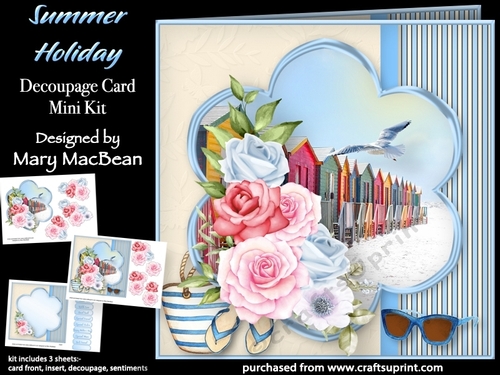 Summer Holiday - Decoupage Card Mini Kit