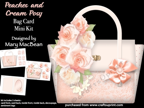 Peaches and Cream Posy - Bag Card Mini Kit