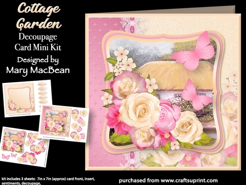 Cottage Garden - Decoupage Card Mini Kit
