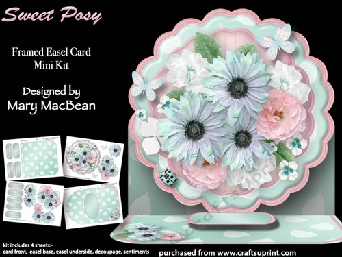 Sweet Posy - Framed Easel Card Mini Kit
