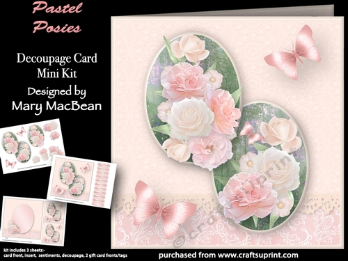 Pastel Posies - Decoupage Card Mini Kit