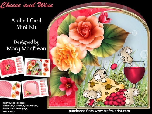 Cheese and Wine - Arched Card Mini Kit