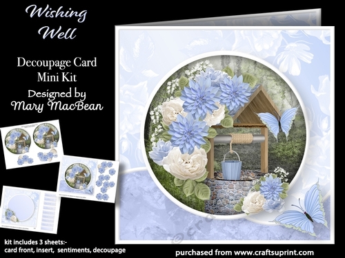 Wishing Well - Decoupage Card Mini Kit