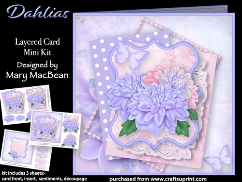 Dahlias - Layered Card Mini Kit