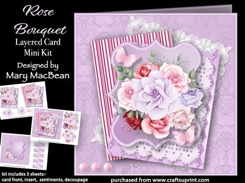 Rose Bouquet - Layered Card Mini Kit