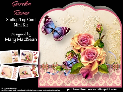 Garden Roses - Scallop Top Card Mini Kit
