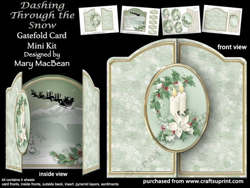 Dashing Through the Snow - Gatefold Card Mini Kit