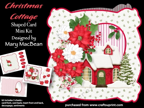 Christmas Cottage - Shaped Card Mini Kit