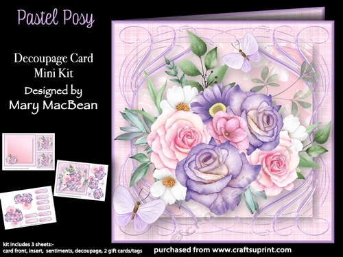 Pastel Posy - Decoupage Card Mini Kit