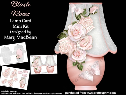 Blush Roses - Lamp Card Mini Kit