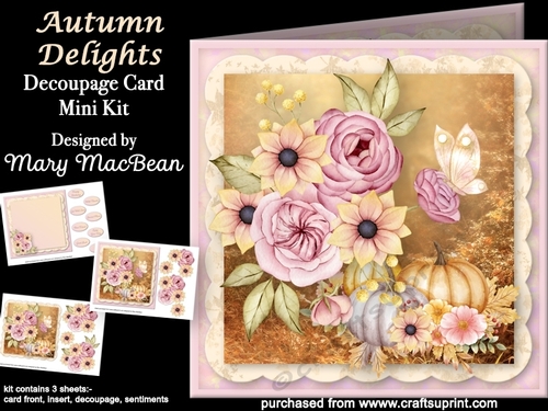 Autumn Delights - Decoupage Card Mini Kit