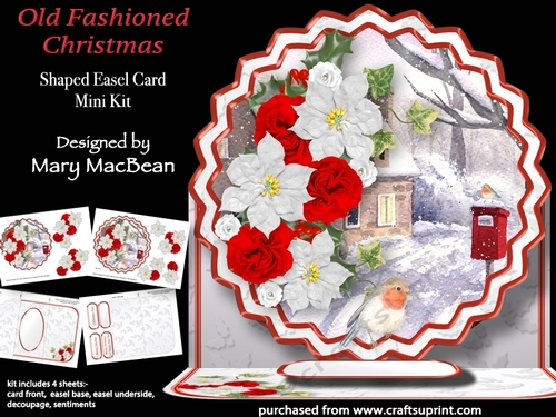 Old Fashioned Christmas - Shaped Easel Card Mini Kit