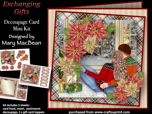Exchanging Gifts - Decoupage Card Mini Kit