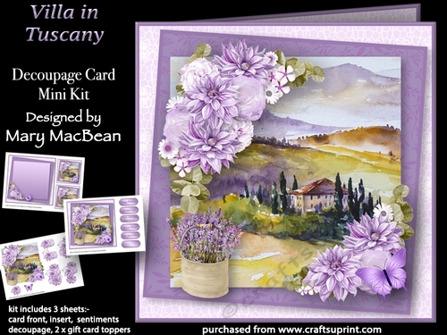 Villa in Tuscany - Decoupage Card Mini Kit