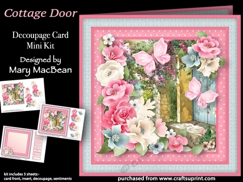 Cottage Door - Decoupage Card Mini Kit