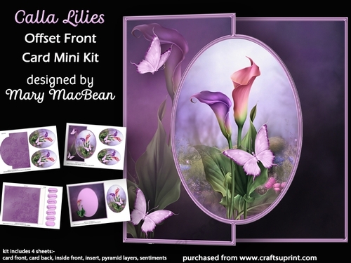 Calla Lilies - Offset Front Card Mini Kit