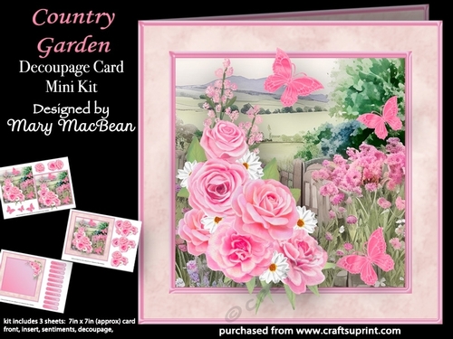 Country Garden - Decoupage Card Mini Kit
